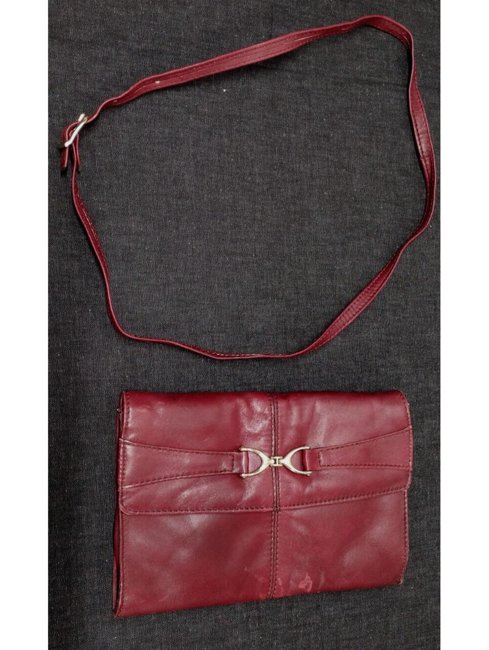 1970s Leather Clutch Shoulder Bag Terracotta Brown HANDCRAFTED ITALIAN DESIGN